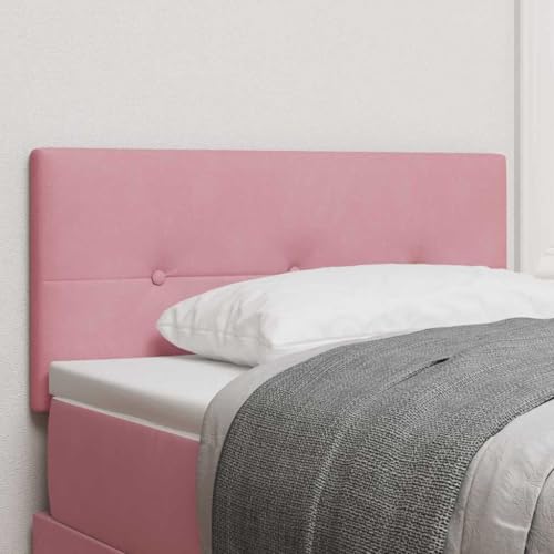 INLIFE Kopfteil mit LED -Streifenleuchten Verstellbar Rosa 100 cm Samt,Möbel,Betten & Zubehör,Kopf- & Fußenden,Rosa,6.38 KG,3338121 von INLIFE