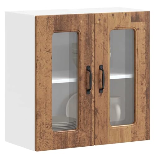 INLIFE Küchen-Hängeschrank mit Glastür Kalmar Altholz-Optik Holzwerkstoff,Möbel,Schränke,Küchenschränke,Braun,15.9 KG,853675 INLIFE Küchen-Hängeschrank mit Glastür Kalmar Altholz-Optik Holzwerkstoff,Möbel,Schränke,Küchenschränke,Braun,15.9 KG,853675 von INLIFE