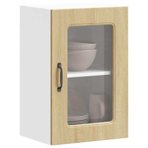 INLIFE Küchen-Hängeschrank mit Glastür Kalmar Sonoma-Eiche Holzwerkstoff,Möbel,Schränke,Küchenschränke,Braun,12.5 KG,853530 INLIFE Küchen-Hängeschrank mit Glastür Kalmar Sonoma-Eiche Holzwerkstoff,Möbel,Schränke,Küchenschränke,Braun,12.5 KG,853530 von INLIFE