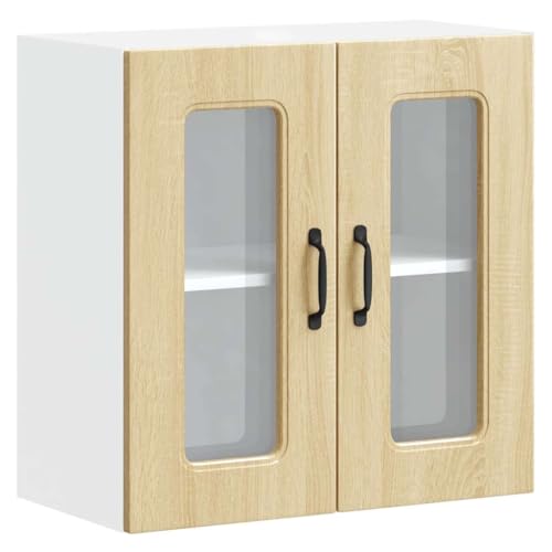 INLIFE Küchen-Hängeschrank mit Glastür Kalmar Sonoma-Eiche Holzwerkstoff,Möbel,Schränke,Küchenschränke,Braun,16 KG,853670 INLIFE Küchen-Hängeschrank mit Glastür Kalmar Sonoma-Eiche Holzwerkstoff,Möbel,Schränke,Küchenschränke,Braun,16 KG,853670 von INLIFE
