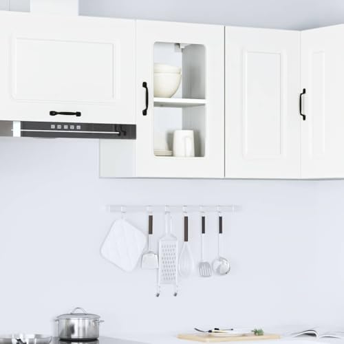 INLIFE Küchen-Hängeschrank mit Glastür Kalmar Weiß Holzwerkstoff,Möbel,Schränke,Küchenschränke,Weiß,12.6 KG,853527 INLIFE Küchen-Hängeschrank mit Glastür Kalmar Weiß Holzwerkstoff,Möbel,Schränke,Küchenschränke,Weiß,12.6 KG,853527 von INLIFE