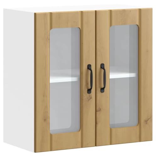 INLIFE Küchen-Hängeschrank mit Glastür Lucca Artisan-Eiche Holzwerkstoff,Möbel,Schränke,Küchenschränke,Braun,15.5 KG,853916 INLIFE Küchen-Hängeschrank mit Glastür Lucca Artisan-Eiche Holzwerkstoff,Möbel,Schränke,Küchenschränke,Braun,15.5 KG,853916 von INLIFE