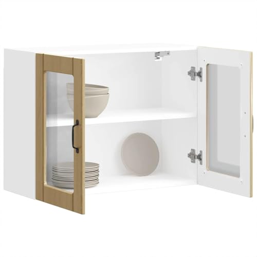INLIFE Küchen-Hängeschrank mit Glastür Lucca Sonoma-Eiche Holzwerkstoff,Möbel,Schränke,Küchenschränke,Braun,19.25 KG,853850 INLIFE Küchen-Hängeschrank mit Glastür Lucca Sonoma-Eiche Holzwerkstoff,Möbel,Schränke,Küchenschränke,Braun,19.25 KG,853850 von INLIFE