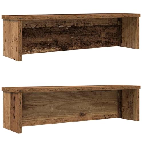 INLIFE Küchenregale Stapelbar 2 STK. Altholz-Optik 50x15x16 cm,Heim & Garten,Küche & Esszimmer,Küchenhelfer & -utensilien,Küchenorganizer,Küchenutensilienhalter & -ablagen,Braun,4.6 KG,860496 von INLIFE