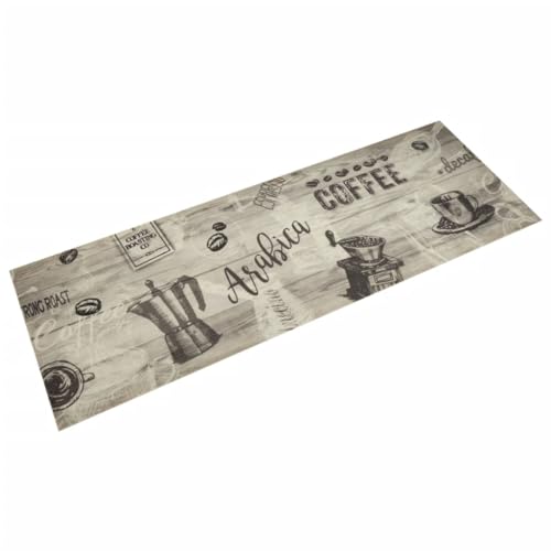 INLIFE Küchenteppich Waschbar Kaffee Grau 60x180 cm Samt,Heim & Garten,Dekoration,Fußmatten,Grau,1.91 KG,4005582 von INLIFE