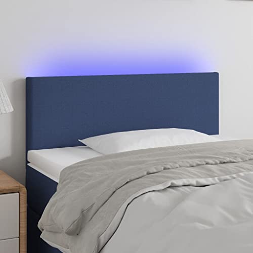 INLIFE LED Kopfteil Blau 80x5x78/88 cm Stoff,Blau,5.28KG,3121312 von INLIFE