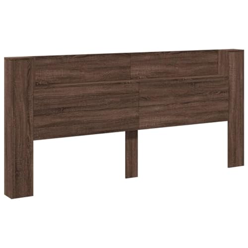 INLIFE LED-Kopfteil mit Ablage Braun Eichen-Optik 220x16,5x103,5 cm,Möbel,Betten & Zubehör,Kopf- & Fußenden,Brown Oak,29.77 KG,839279 von INLIFE