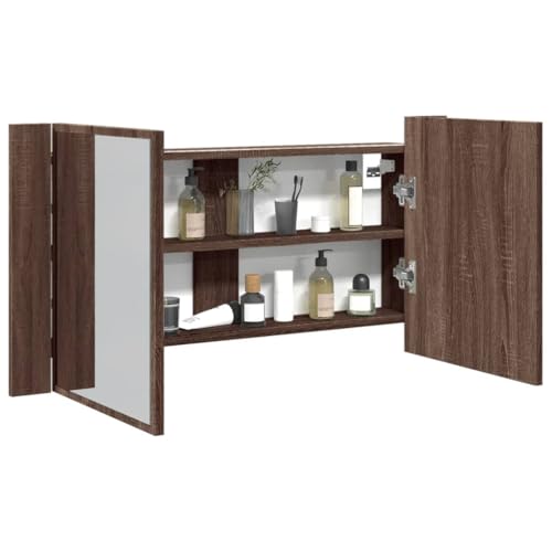 INLIFE LED-Spiegelschrank Braun Eichen-Optik 90x12x45 cm Acryl,Möbel,Schränke,Spiegel- & Waschbeckenunterschränke,Badezimmerwaschtische,Braun,14.38 KG,834969 INLIFE LED-Spiegelschrank Braun Eichen-Optik 90x12x45 cm Acryl,Möbel,Schränke,Spiegel- & Waschbeckenunterschränke,Badezimmerwaschtische,Braun,14.38 KG,834969 von INLIFE