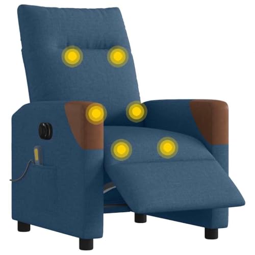 INLIFE Massagesessel Elektrisch Blau Stoff,Möbel,Stühle,Sessel,Blau,22.5 KG,3324004 von INLIFE