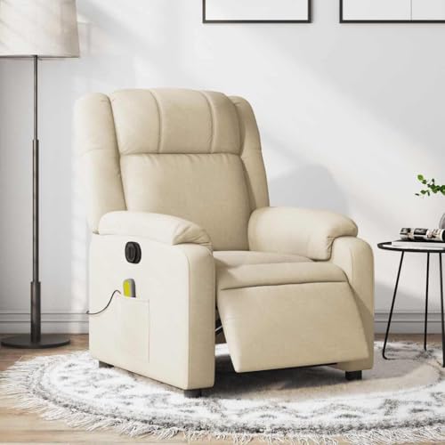 INLIFE Massagesessel Elektrisch Creme Stoff,Möbel,Stühle,Sessel,Creme,23.85 KG,3205199 von INLIFE