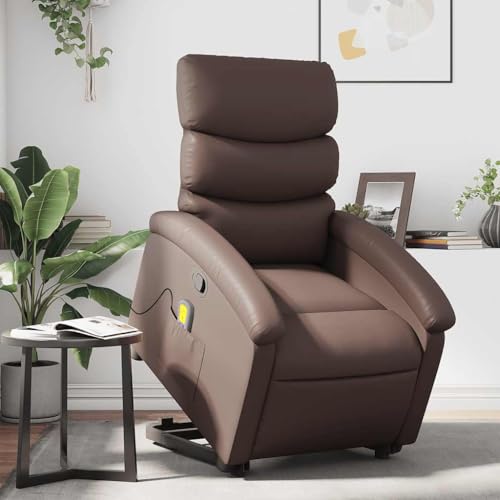 INLIFE Massagesessel mit Aufstehhilfe Braun Kunstleder,Möbel,Stühle,Sessel,Braun,26.8 KG,3204049 von INLIFE