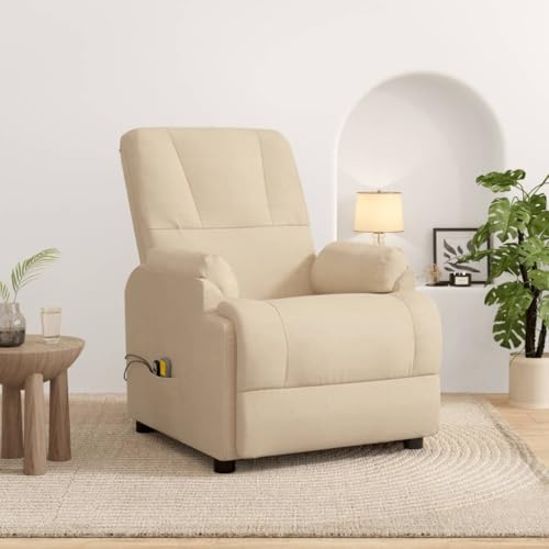 INLIFE Massagesessel mit Aufstehhilfe Creme Wildleder-Optik,Möbel,Stühle,Massagesessel,Creme,28.7 KG,3093188 von INLIFE