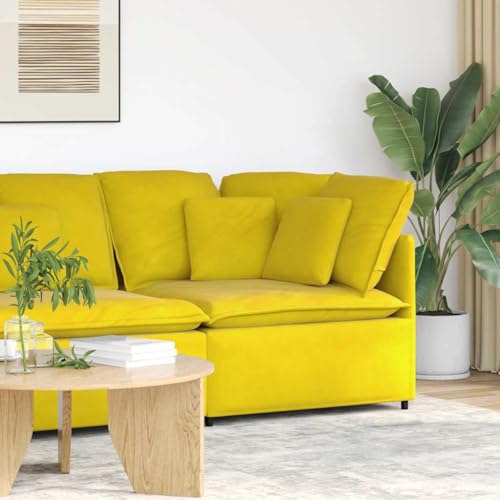 INLIFE Modulares Sofa Eckmodul mit Kissen Gelb 100 cm,Möbel,Sofa-Zubehör,Anbausofas,Gelb,25.3 KG,4104465 INLIFE Modulares Sofa Eckmodul mit Kissen Gelb 100 cm,Möbel,Sofa-Zubehör,Anbausofas,Gelb,25.3 KG,4104465 von INLIFE