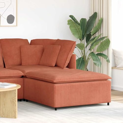 INLIFE Modulares Sofa Fußhocker-Modul Rot Orange 100x100x48 cm,Möbel,Sofa-Zubehör,Anbausofas,Orange,16.9 KG,4104504 von INLIFE