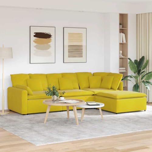 INLIFE Modulares Sofa mit Fußhocker Kissen Samt Gelb,Möbel,Sofa-Zubehör,Anbausofas,Gelb,90.9 KG,3321195 INLIFE Modulares Sofa mit Fußhocker Kissen Samt Gelb,Möbel,Sofa-Zubehör,Anbausofas,Gelb,90.9 KG,3321195 von INLIFE