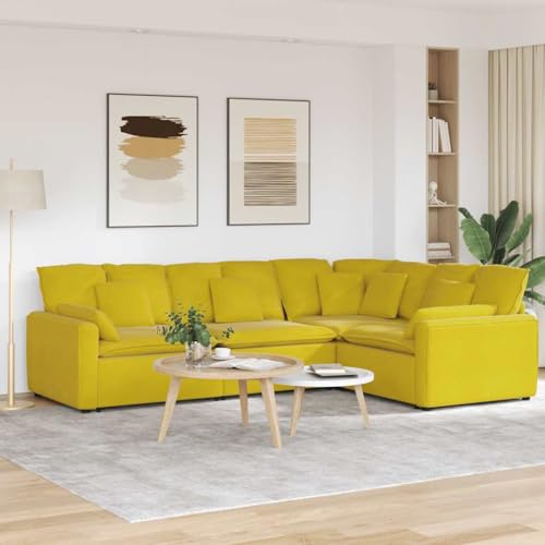 INLIFE Modulares Sofa mit Kissen Samt Gelb,Möbel,Sofa-Zubehör,Anbausofas,Gelb,101.7 KG,3321165 INLIFE Modulares Sofa mit Kissen Samt Gelb,Möbel,Sofa-Zubehör,Anbausofas,Gelb,101.7 KG,3321165 von INLIFE