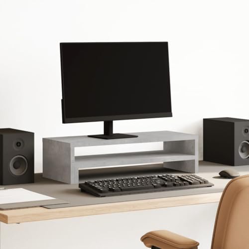 INLIFE Monitorständer Betongrau 54x22x15 cm Holzwerkstoff,Elektronik,Elektronisches Zubehör,Computerzubehör,Computertische und -ständer,Grau,4.1 KG,854772 von INLIFE