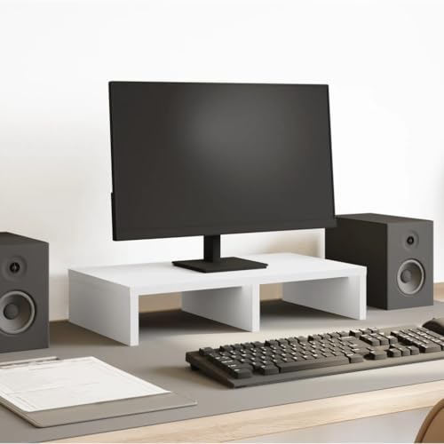 INLIFE Monitorständer Weiß 50x27x10 cm Holzwerkstoff,Elektronik,Elektronisches Zubehör,Computerzubehör,Computertische und -ständer,Weiß,2.9 KG,854643 von INLIFE