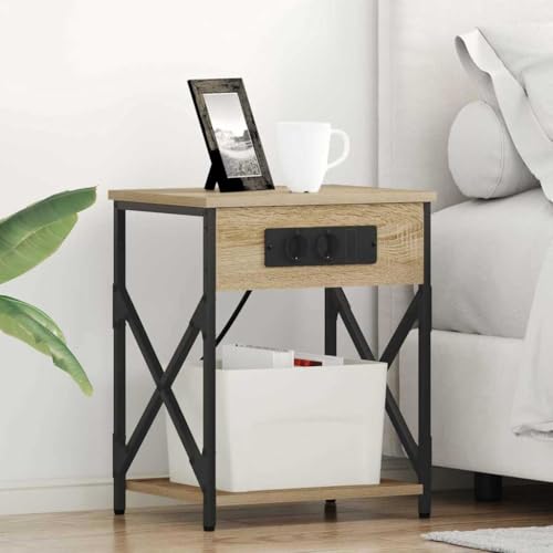 INLIFE Nachttisch Sonoma Eiche 41 x 31 x 51 cm Holzwerkstoff,Möbel,Tische,Nachttische,Braun,6.18 KG,859507 INLIFE Nachttisch Sonoma Eiche 41 x 31 x 51 cm Holzwerkstoff,Möbel,Tische,Nachttische,Braun,6.18 KG,859507 von INLIFE