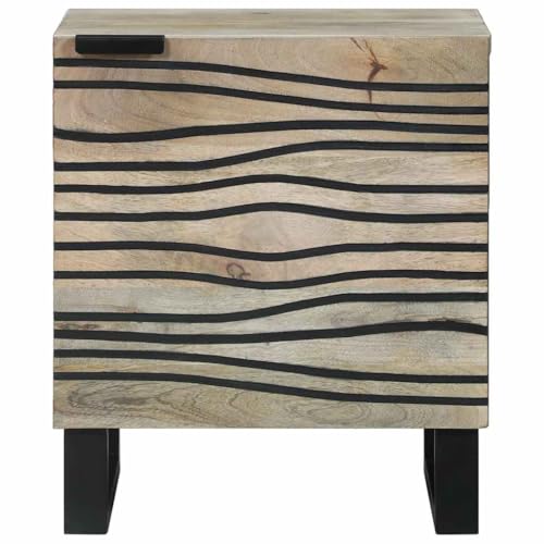 INLIFE Nachttische Natur 40 x 33.5 x 46 cm,Möbel,Tische,Nachttische,Weiß,8.9 KG,4017968 von INLIFE