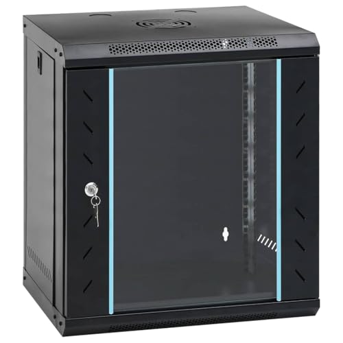 INLIFE Netzwerkschrank mit Speicher Schwarz 53 x 45 x 60 cm Stahl,Andere,Elektronik,Elektronisches Zubehör,Computerkomponenten,Speichergeräte,Netzwerkspeichersysteme,Schwarz,12.2 KG,42017655 von INLIFE