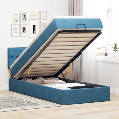 INLIFE Ottoman-Bett mit Matratze & LEDs Dunkelblau 100x200 cm Samt,Möbel,Betten & Zubehör,Betten & Bettgestelle,Blau,66.57 KG,3312678 INLIFE Ottoman-Bett mit Matratze & LEDs Dunkelblau 100x200 cm Samt,Möbel,Betten & Zubehör,Betten & Bettgestelle,Blau,66.57 KG,3312678 von INLIFE