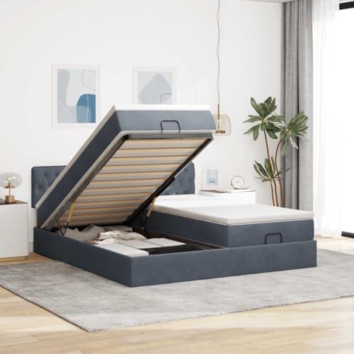 INLIFE Ottoman-Bett mit Matratzen & LEDs Dunkelgrau 160x200 cm Samt,Möbel,Betten & Zubehör,Betten & Bettgestelle,Grau,116.1 KG,3312936 INLIFE Ottoman-Bett mit Matratzen & LEDs Dunkelgrau 160x200 cm Samt,Möbel,Betten & Zubehör,Betten & Bettgestelle,Grau,116.1 KG,3312936 von INLIFE
