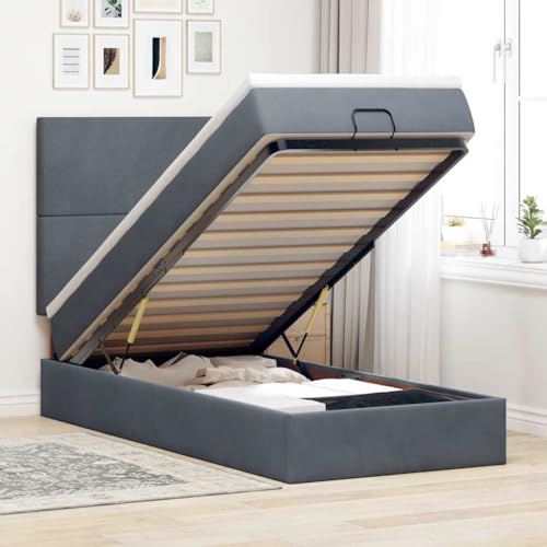 INLIFE Ottoman-Bett mit Matratzen & LEDs Dunkelgrau 80x200 cm Samt,Möbel,Betten & Zubehör,Betten & Bettgestelle,Grau,62.58 KG,3314211 INLIFE Ottoman-Bett mit Matratzen & LEDs Dunkelgrau 80x200 cm Samt,Möbel,Betten & Zubehör,Betten & Bettgestelle,Grau,62.58 KG,3314211 von INLIFE