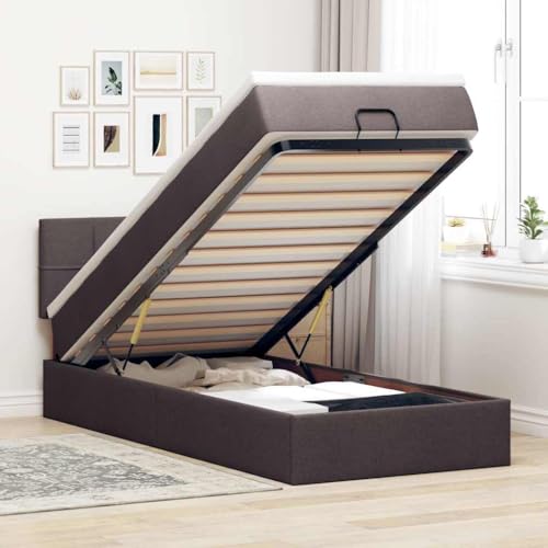 INLIFE Ottomane Bett mit Matratze & LEDs Dunkelbraun 90x200 cm Stoff,Möbel,Betten & Zubehör,Betten & Bettgestelle,Grau,62.58 KG,3312280 INLIFE Ottomane Bett mit Matratze & LEDs Dunkelbraun 90x200 cm Stoff,Möbel,Betten & Zubehör,Betten & Bettgestelle,Grau,62.58 KG,3312280 von INLIFE