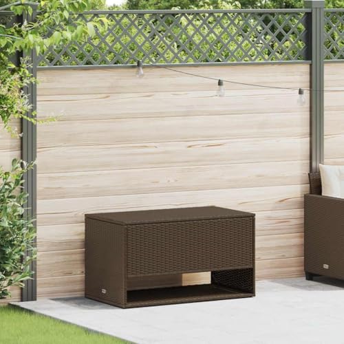 INLIFE Outdoor-Kissenbox Braun 100x55x55,5 cm Poly Rattan,Möbel,Gartenmöbel,Gartenboxen,Braun,11.9 KG,4104142 von INLIFE