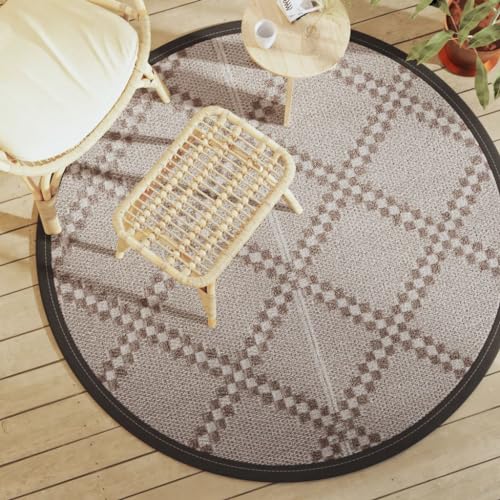 INLIFE Outdoor-Teppich ARAKIL Braun Ø160 cm PP,Heim & Garten,Rasen & Garten,Garten & Balkon,Gartenteppiche & Picknickdecken,Braun,1.08 KG,368479 INLIFE Outdoor-Teppich ARAKIL Braun Ø160 cm PP,Heim & Garten,Rasen & Garten,Garten & Balkon,Gartenteppiche & Picknickdecken,Braun,1.08 KG,368479 von INLIFE