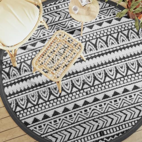 INLIFE Outdoor-Teppich ARAKIL Schwarz Ø200 cm PP,Heim & Garten,Rasen & Garten,Garten & Balkon,Gartenteppiche & Picknickdecken,Schwarz,1.59 KG,368516 INLIFE Outdoor-Teppich ARAKIL Schwarz Ø200 cm PP,Heim & Garten,Rasen & Garten,Garten & Balkon,Gartenteppiche & Picknickdecken,Schwarz,1.59 KG,368516 von INLIFE