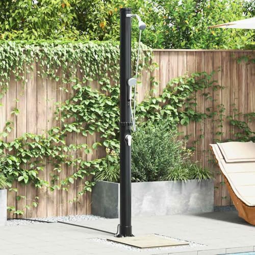 INLIFE Outdoordusche mit Solar Schwarz 217 cm PVC, Aluminium,Heim & Garten,Pool & Spa,Pool- & Whirlpool-Zubehör,Schwarz,8.4 KG,42003409 von INLIFE