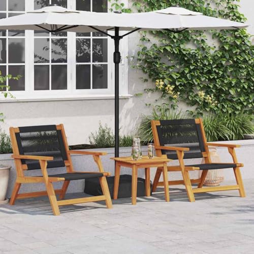 INLIFE Outdoortisch-Set Braun Massives Akazienholz,Möbel,Gartenmöbel,Gartenmöbel-Sets,Braun,4.7 KG,367817 von INLIFE