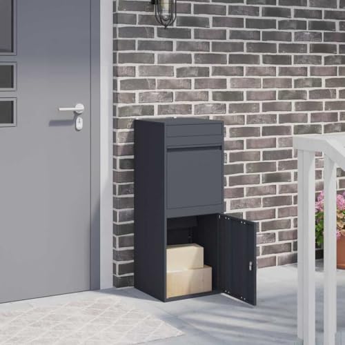 INLIFE Paketdrop-Box Anthrazit 41 x 38 x 103 cm Stahl,Heim & Garten,Dekoration,Briefkästen,Anthrazit,16.4 KG,874935 von INLIFE