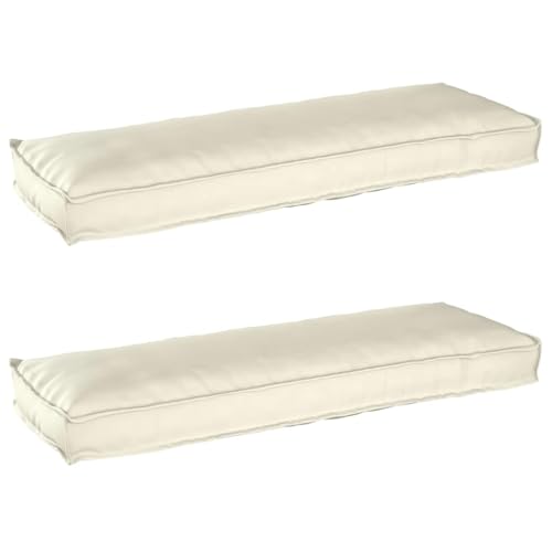 INLIFE Pallet Kissen Set 2 pcs Creme 120 x 40 x 8 cm Ox Stoff,Heim & Garten,Dekoration,Sitzpolster,Creme,4.2 KG,42001700 INLIFE Pallet Kissen Set 2 pcs Creme 120 x 40 x 8 cm Ox Stoff,Heim & Garten,Dekoration,Sitzpolster,Creme,4.2 KG,42001700 von INLIFE