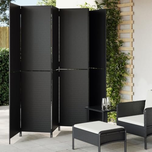 INLIFE Paravent 6-TLG. Schwarz Poly Rattan,Möbel,Raumteiler,Schwarz,22 KG,365368 INLIFE Paravent 6-TLG. Schwarz Poly Rattan,Möbel,Raumteiler,Schwarz,22 KG,365368 von INLIFE