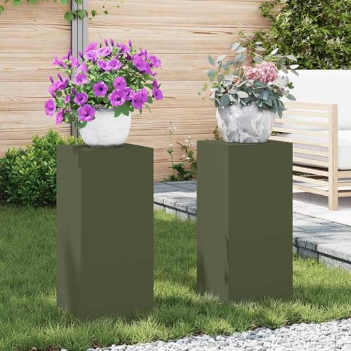 INLIFE Pflanzenständer 2 pcs Olivgrün 24 x 24 x 55 cm Stahl,Heim & Garten,Rasen & Garten,Gartenpflege,Pflanzenständer,Olivgrün,7.4 KG,865816 INLIFE Pflanzenständer 2 pcs Olivgrün 24 x 24 x 55 cm Stahl,Heim & Garten,Rasen & Garten,Gartenpflege,Pflanzenständer,Olivgrün,7.4 KG,865816 von INLIFE