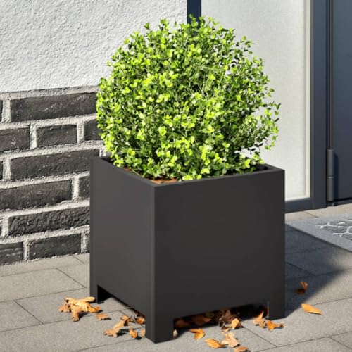 INLIFE Pflanzkübel Schwarz 30x30x30 Stahl,Heim & Garten,Rasen & Garten,Gartenpflege,Blumentöpfe & Pflanzgefäße,Schwarz,3.33 KG,851185 von INLIFE