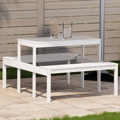INLIFE Picknicktisch 110x134x75 cm Massivholz Kiefer,Möbel,Gartenmöbel,Gartentische,Weiß,19.42 KG,832558 INLIFE Picknicktisch 110x134x75 cm Massivholz Kiefer,Möbel,Gartenmöbel,Gartentische,Weiß,19.42 KG,832558 von INLIFE