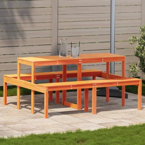 INLIFE Picknicktisch Wachsbraun 160x134x75 cm Massivholz Kiefer,Möbel,Gartenmöbel,Gartentische,Braun,28.88 KG,844648 INLIFE Picknicktisch Wachsbraun 160x134x75 cm Massivholz Kiefer,Möbel,Gartenmöbel,Gartentische,Braun,28.88 KG,844648 von INLIFE