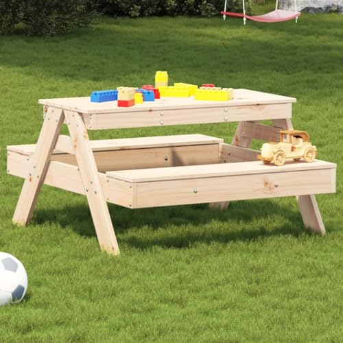 INLIFE Picknicktisch für Kinder 88x97x52 cm Massivholz Kiefer,Möbel,Gartenmöbel,Gartentische,Braun,14.6 KG,832596 INLIFE Picknicktisch für Kinder 88x97x52 cm Massivholz Kiefer,Möbel,Gartenmöbel,Gartentische,Braun,14.6 KG,832596 von INLIFE