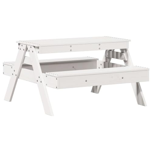 INLIFE Picknicktisch für Kinder Weiß 88x97x52 cm Massivholz Kiefer,Möbel,Gartenmöbel,Gartentische,Weiß,14.6 KG,832597 INLIFE Picknicktisch für Kinder Weiß 88x97x52 cm Massivholz Kiefer,Möbel,Gartenmöbel,Gartentische,Weiß,14.6 KG,832597 von INLIFE