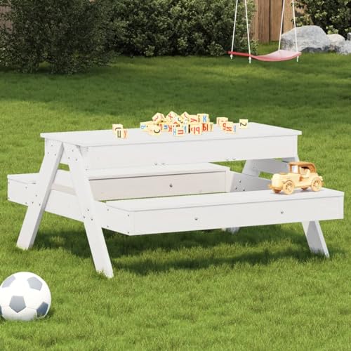 INLIFE Picknicktisch mit Sandkasten für Kinder Weiß Massivholz Kiefer,Möbel,Gartenmöbel,Gartentische,Weiß,19 KG,832593 INLIFE Picknicktisch mit Sandkasten für Kinder Weiß Massivholz Kiefer,Möbel,Gartenmöbel,Gartentische,Weiß,19 KG,832593 von INLIFE