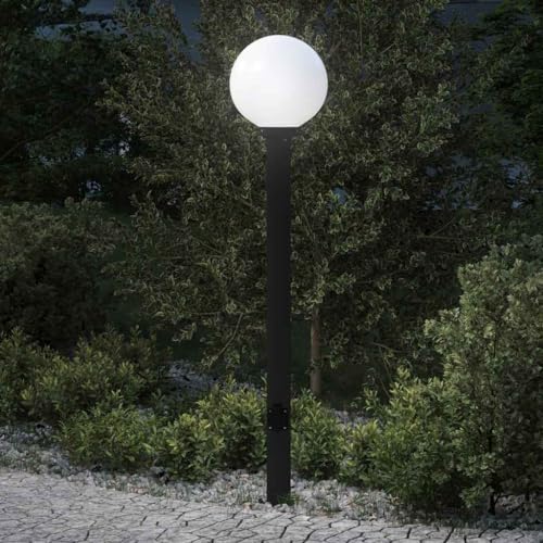 INLIFE Pollerleuchte mit Auslass 120 cm Schwarz IP44,Heim & Garten,Beleuchtung,Lampen,Schwarz,3.15 KG,4006121 von INLIFE