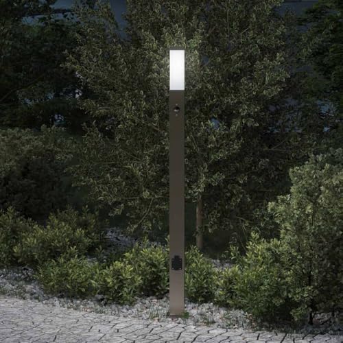 INLIFE Pollerleuchte mit Sensor und Steckdose 110 cm Edelstahl IP44,Heim & Garten,Beleuchtung,Lampen,Silber,2.05 KG,4006069 INLIFE Pollerleuchte mit Sensor und Steckdose 110 cm Edelstahl IP44,Heim & Garten,Beleuchtung,Lampen,Silber,2.05 KG,4006069 von INLIFE
