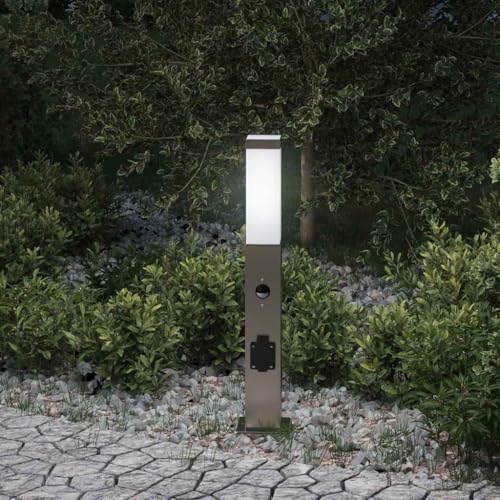 INLIFE Pollerleuchte mit Sensor und Steckdose 50 cm Edelstahl IP44,Heim & Garten,Beleuchtung,Lampen,Silber,1.15 KG,4006065 INLIFE Pollerleuchte mit Sensor und Steckdose 50 cm Edelstahl IP44,Heim & Garten,Beleuchtung,Lampen,Silber,1.15 KG,4006065 von INLIFE