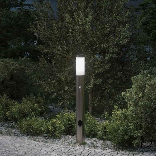 INLIFE Pollerleuchte mit Sensor&Steckdose 80 cm Edelstahl IP44,Heim & Garten,Beleuchtung,Lampen,Silber,1.5 KG,4006019 INLIFE Pollerleuchte mit Sensor&Steckdose 80 cm Edelstahl IP44,Heim & Garten,Beleuchtung,Lampen,Silber,1.5 KG,4006019 von INLIFE