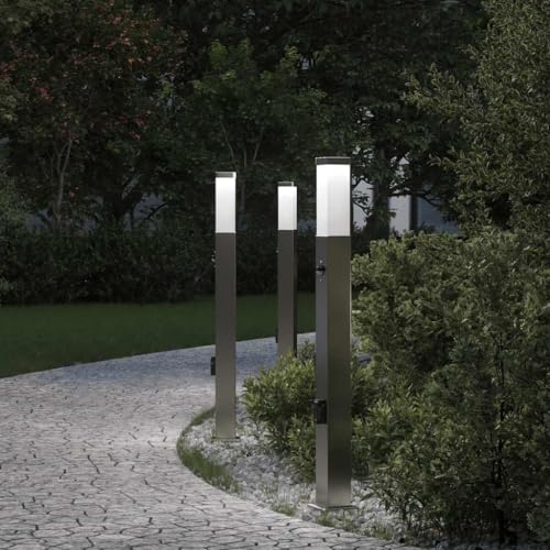 INLIFE Pollerleuchten mit Sensor&Steckdose 3 STK. 80 cm Edelstahl IP44,Heim & Garten,Beleuchtung,Lampen,Silber,4.35 KG,4006068 INLIFE Pollerleuchten mit Sensor&Steckdose 3 STK. 80 cm Edelstahl IP44,Heim & Garten,Beleuchtung,Lampen,Silber,4.35 KG,4006068 von INLIFE