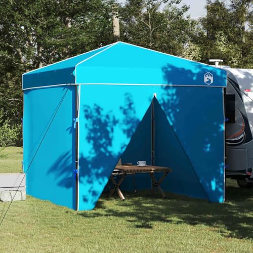 INLIFE Pop-up Pavillon Zelt Blau 250 x 250 cm Stoff,Heim & Garten,Rasen & Garten,Garten & Balkon,Gartenbauten,Pavillons & Partyzelte,Blau,11.75 KG,42007380 von INLIFE